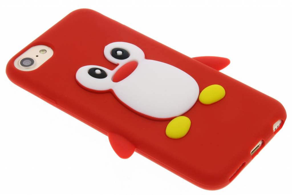 Image of Rood pinguin siliconen hoesje voor de iPhone 7