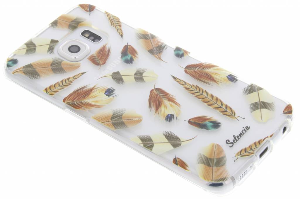 Image of Feathers Brown TPU hoesje voor de Samsung Galaxy S6 Edge