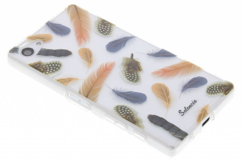 Image of Feathers Peach TPU hoesje voor de Sony Xperia Z5 Compact