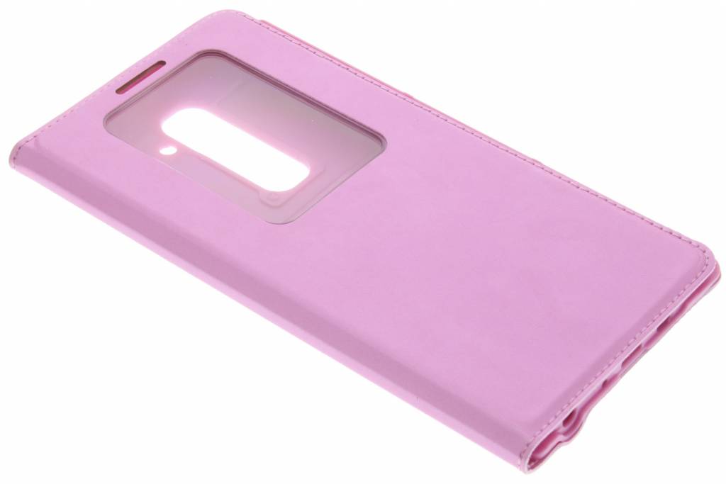 Image of Roze luxe flipcover met venster voor de LG G2