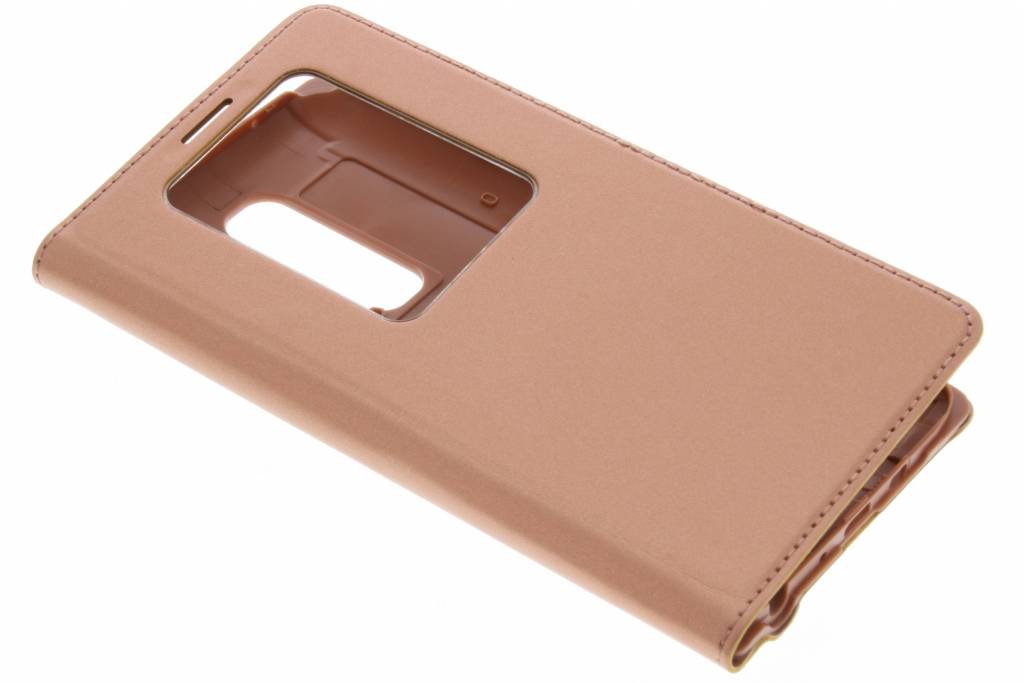 Image of Koperkleurige luxe flipcover met venster voor de LG G2