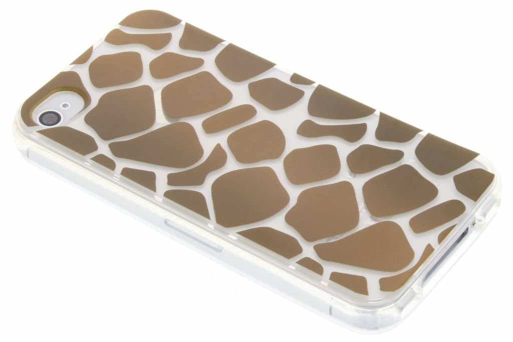 Image of Bruin dierenprint design Giraffe TPU hoesje voor de iPhone 4 / 4s