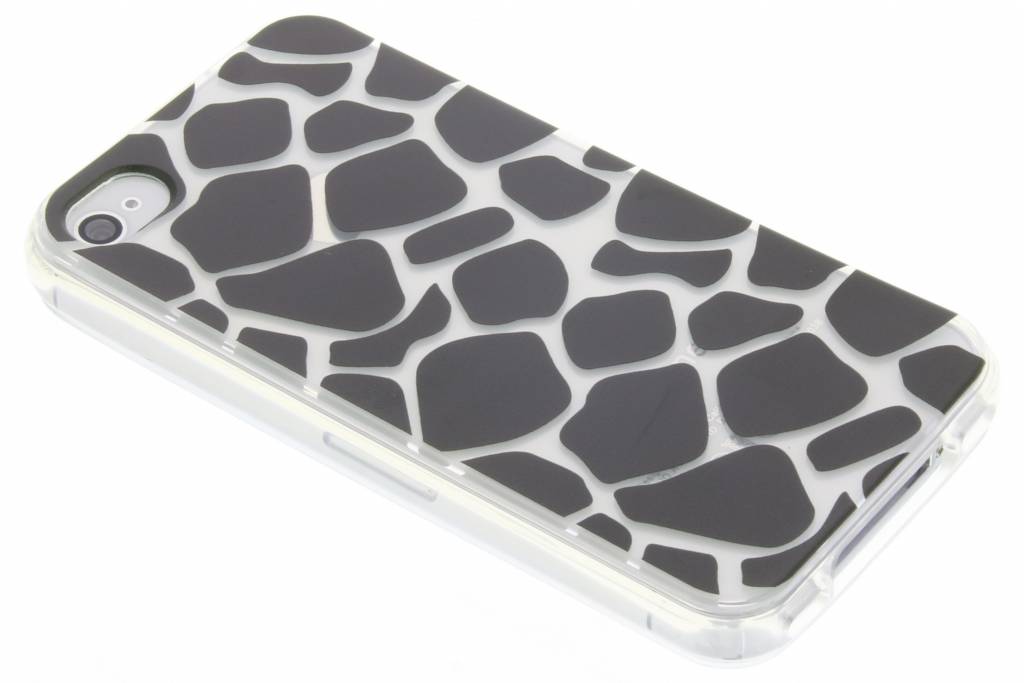 Image of Zwart dierenprint design Giraffe TPU hoesje voor de iPhone 4 / 4s