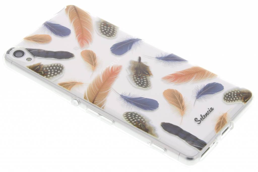 Image of Feathers Peach TPU hoesje voor de Sony Xperia XA