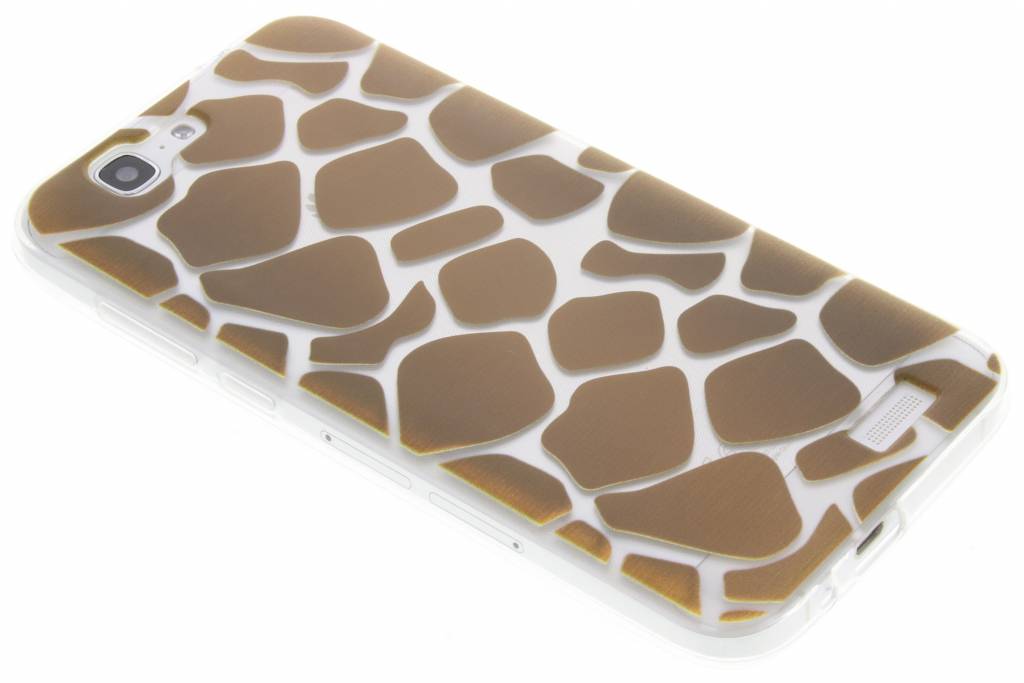 Image of Bruin dierenprint design Giraffe TPU hoesje voor de Huawei Ascend G7