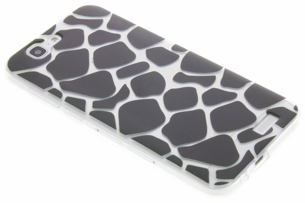 Image of Zwart dierenprint design Giraffe TPU hoesje voor de Huawei Ascend G7