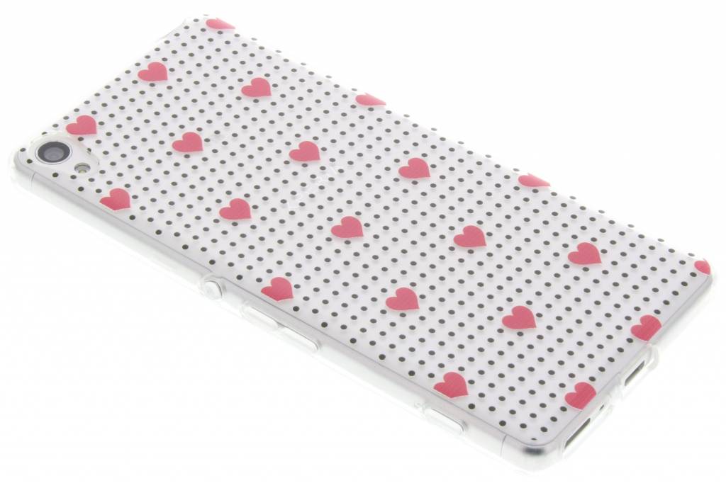 Image of Pink dots and hearts design TPU hoesje voor de Sony Xperia XA