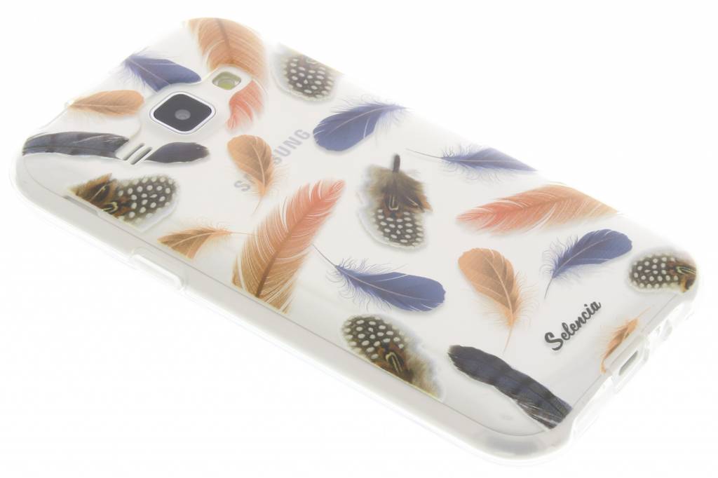 Image of Feathers Peach TPU hoesje voor de Samsung Galaxy J1