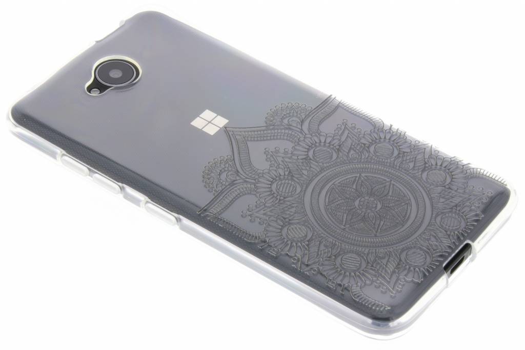 Image of Zwart mandala design TPU hoesje voor de Microsoft Lumia 650