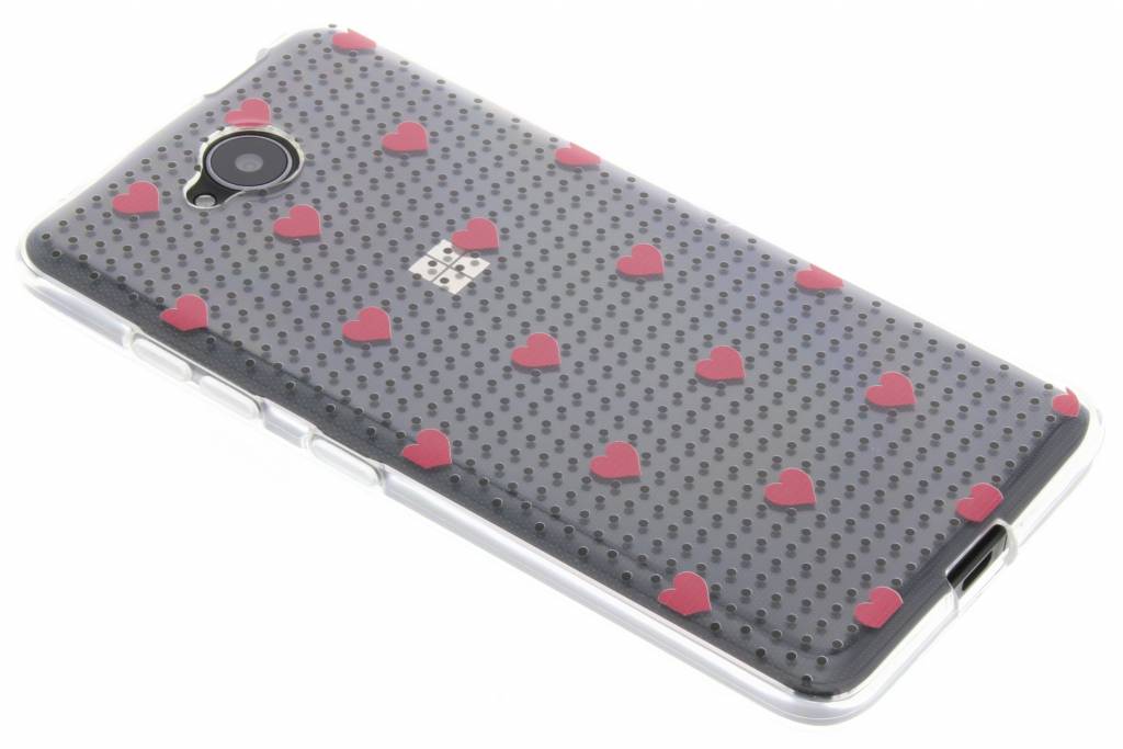 Image of Pink dots and hearts design TPU hoesje voor de Microsoft Lumia 650