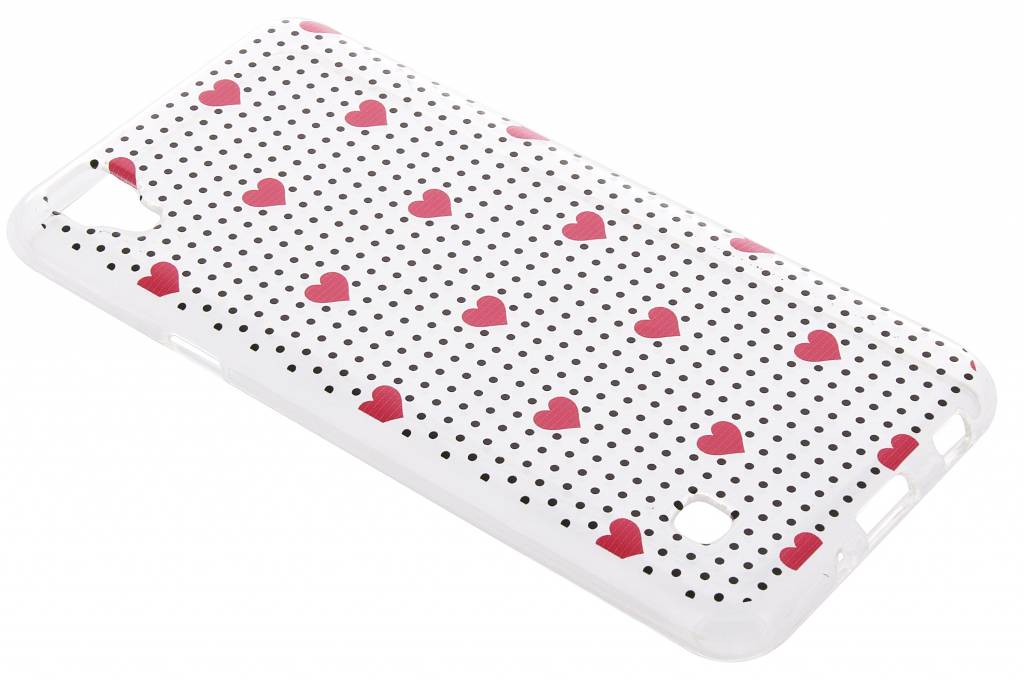 Image of Pink dots and hearts design TPU hoesje voor de LG X Style