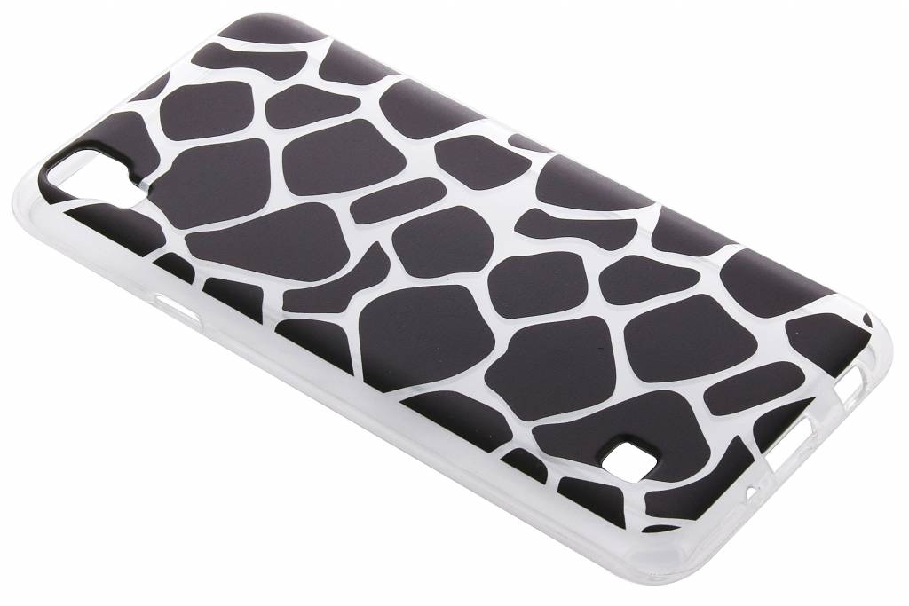 Image of Zwart dierenprint design Giraffe TPU hoesje voor de LG X Style