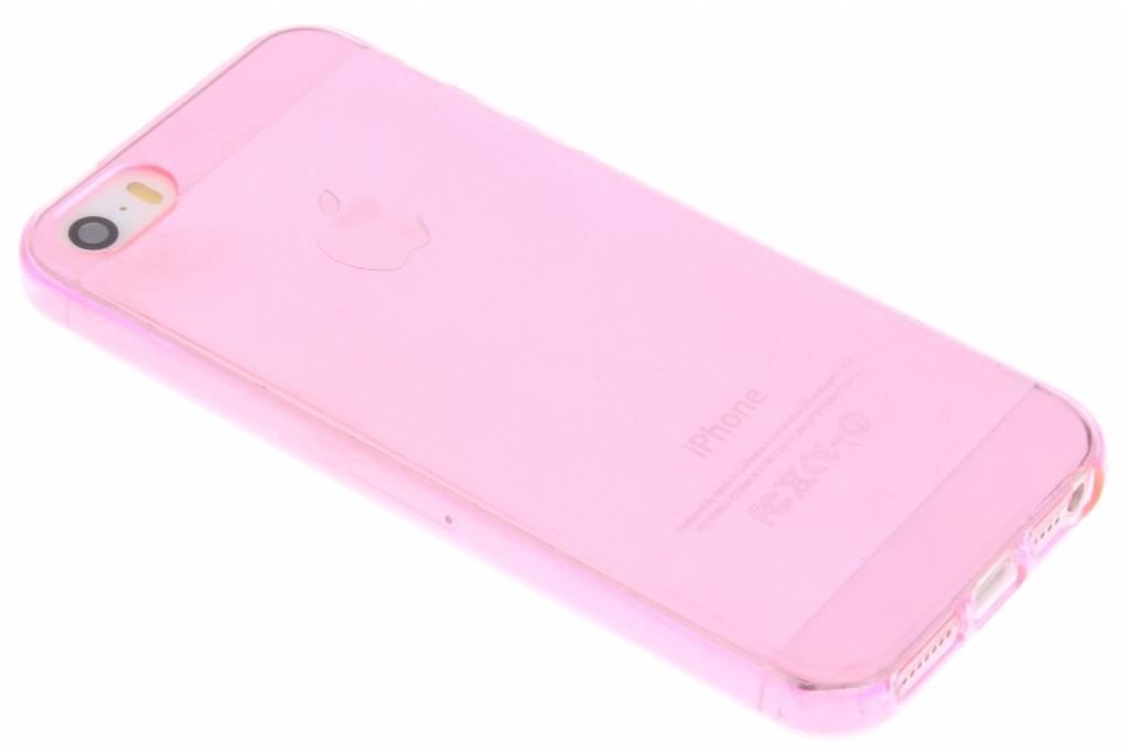 Image of Roze transparante gel case voor de iPhone 5 / 5s / SE