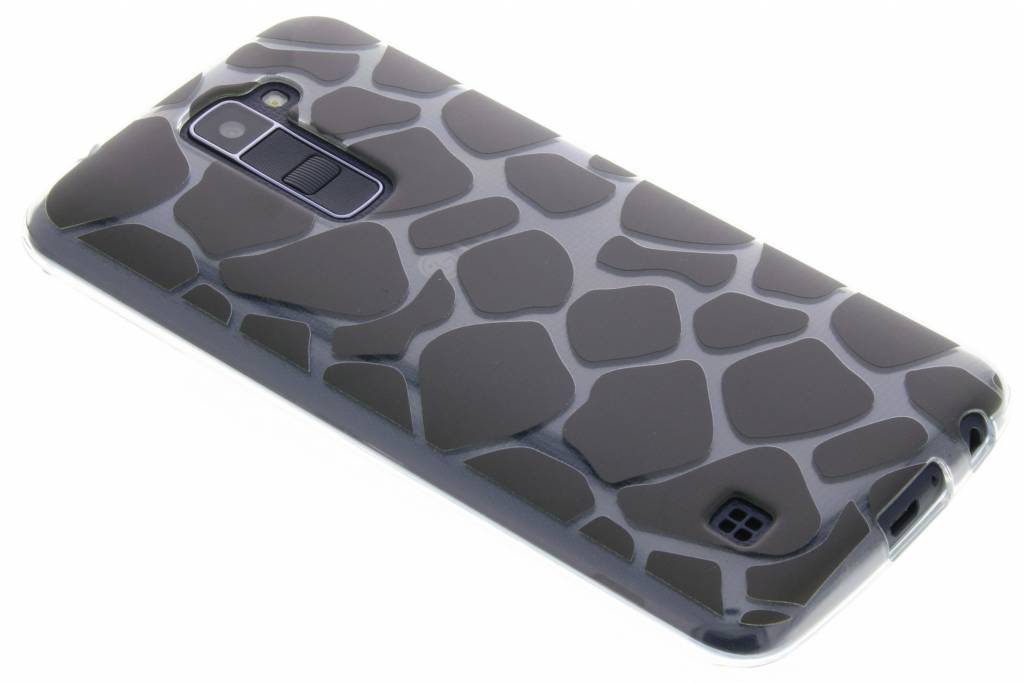 Image of Zwart dierenprint design Giraffe TPU hoesje voor de LG K10