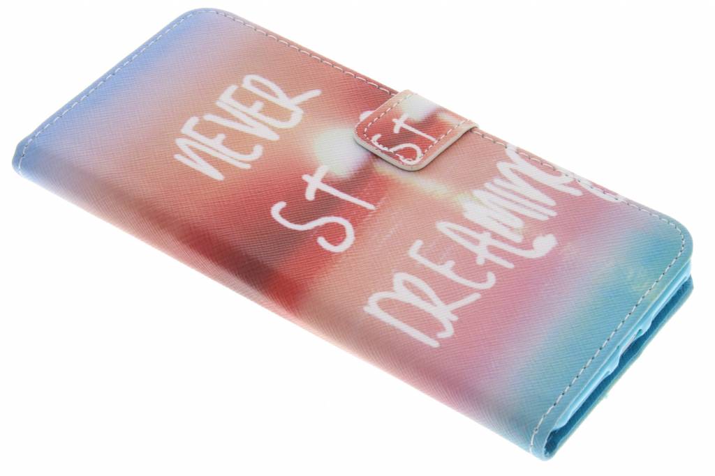 Image of Never stop dreaming design TPU booktype hoes voor de iPhone 7 Plus