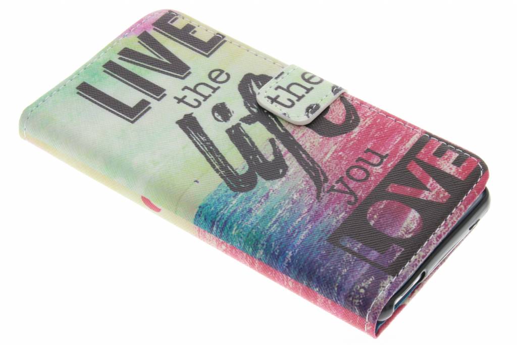 Image of Live the life design TPU booktype hoes voor de Wiko U Feel