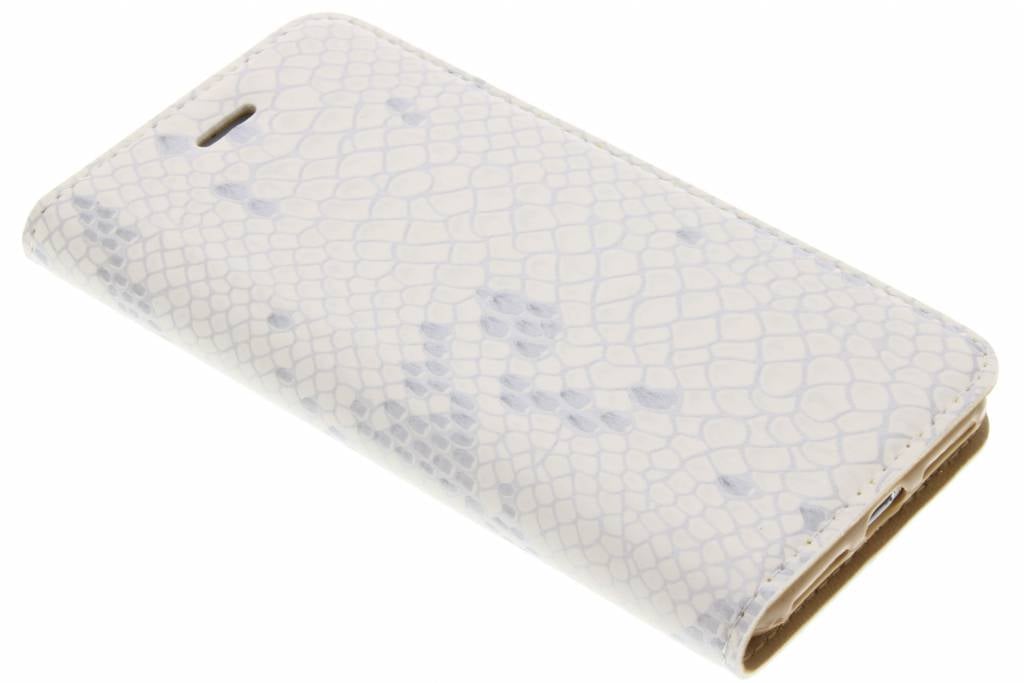 Image of Witte luxe slangen TPU booktype hoes voor de iPhone 7