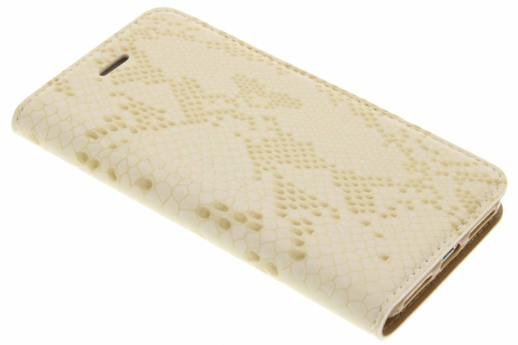 Image of Gouden luxe slangen TPU booktype hoes voor de iPhone 7