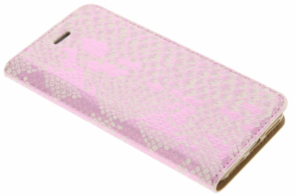 Image of Roze luxe slangen TPU booktype hoes voor de iPhone 7