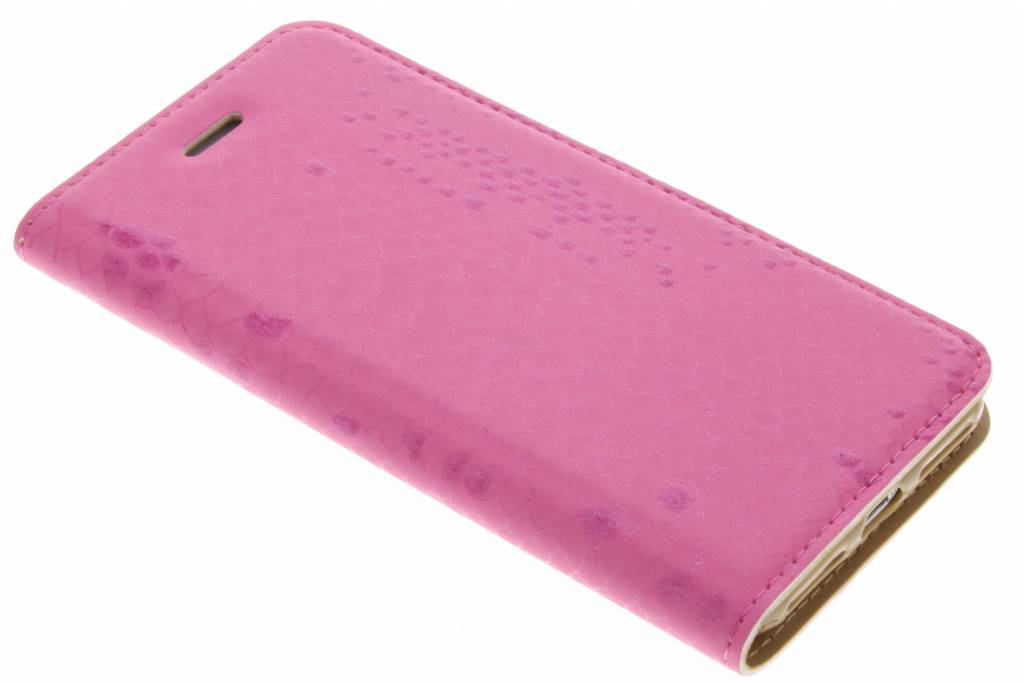 Image of Fuchsia luxe slangen TPU booktype hoes voor de iPhone 7