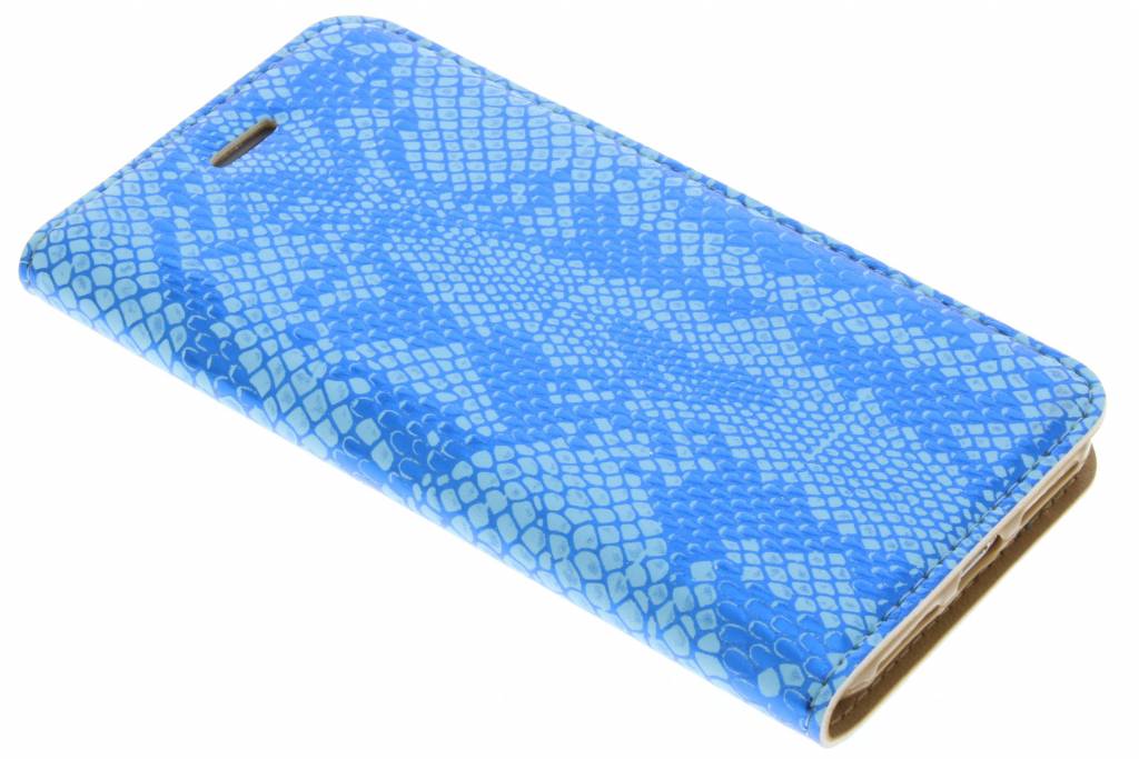 Image of Blauwe luxe slangen TPU booktype hoes voor de iPhone 7