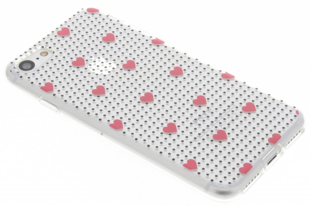 Image of Pink dots and hearts design TPU hoesje voor de iPhone 7