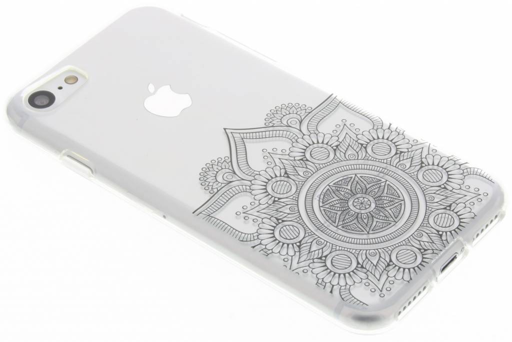 Image of Zwart mandala design TPU hoesje voor de iPhone 7