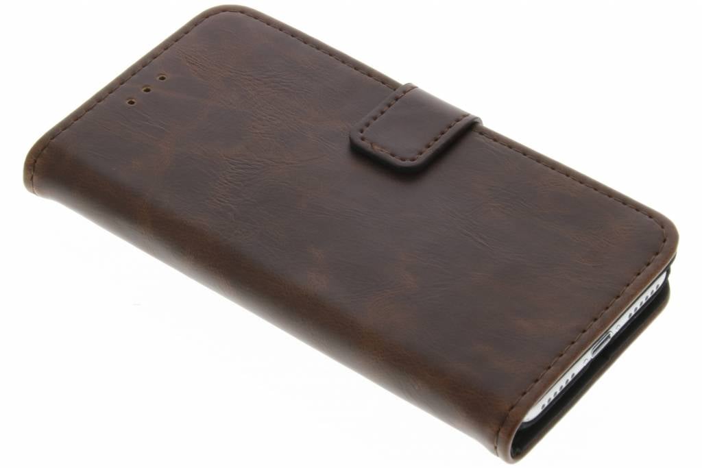 Image of Bruine luxe leder booktype hoes voor de iPhone 7