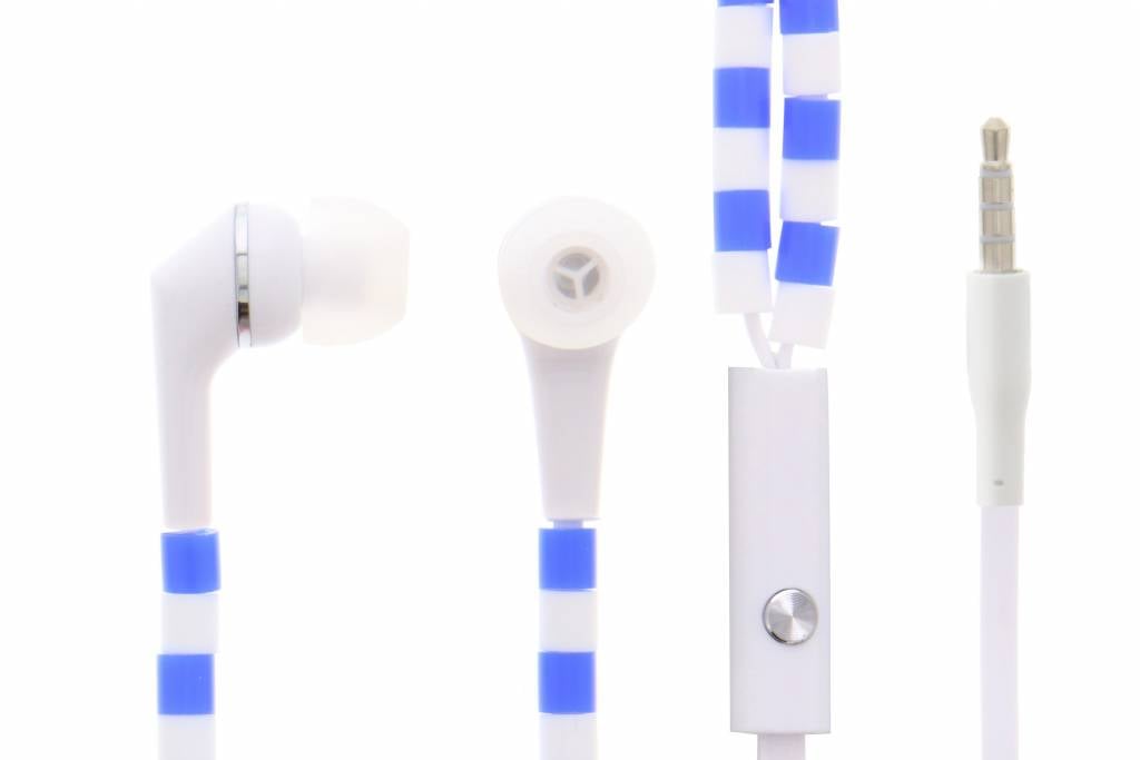 Image of Necklace in-ear headphones - Blauw / Wit