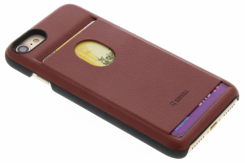 Image of Krusell Flip Cover Timrå Wallet Cover voor iPhone 7 (rood-bruin)