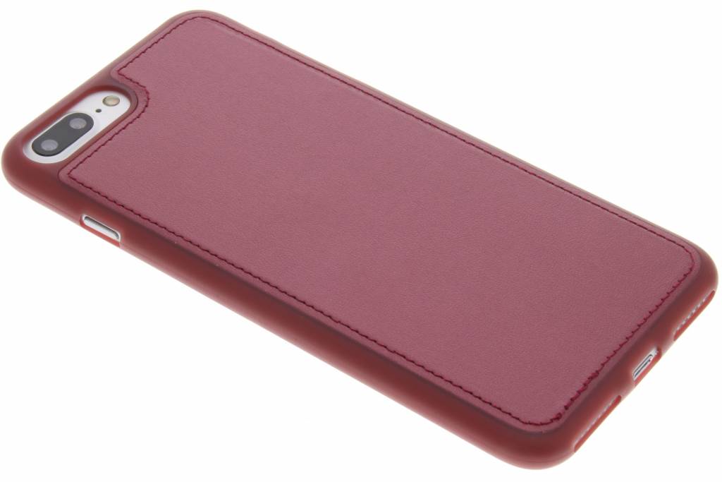 Image of Rode metallic lederen TPU case voor de iPhone 7 Plus