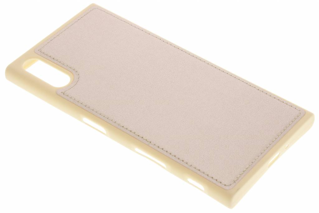 Image of Gouden lederen TPU case voor de Sony Xperia XZ