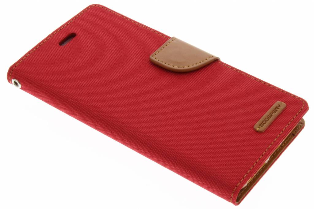 Image of Canvas Diary Case voor de iPhone 7 Plus - Rood