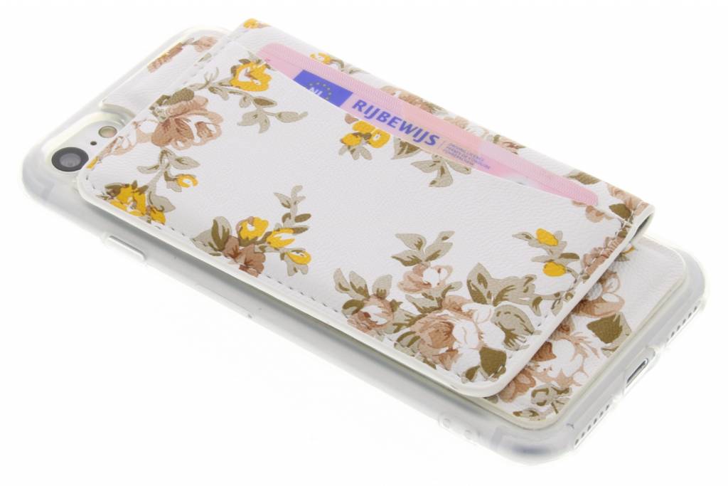 Image of Bloemetjes design TPU hoesje met pasjeshouder voor de iPhone 7