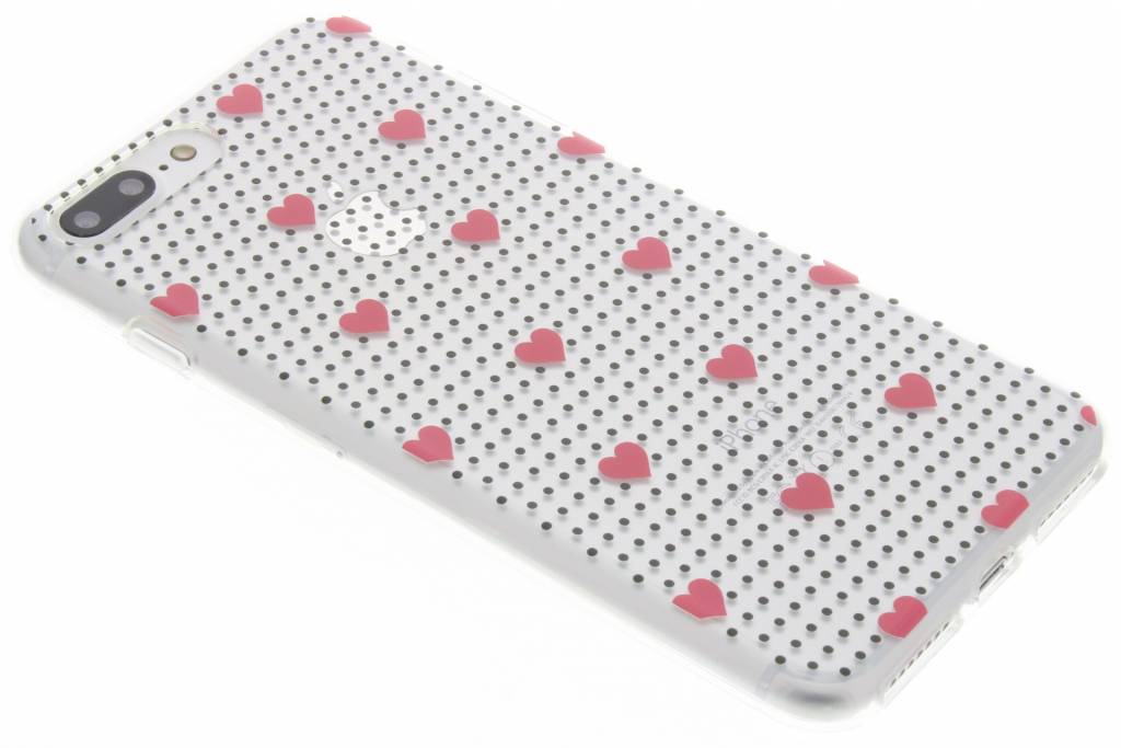 Image of Pink dots and hearts design TPU hoesje voor de iPhone 7 Plus