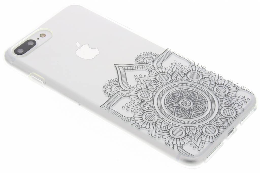 Image of Zwart mandala design TPU hoesje voor de iPhone 7 Plus