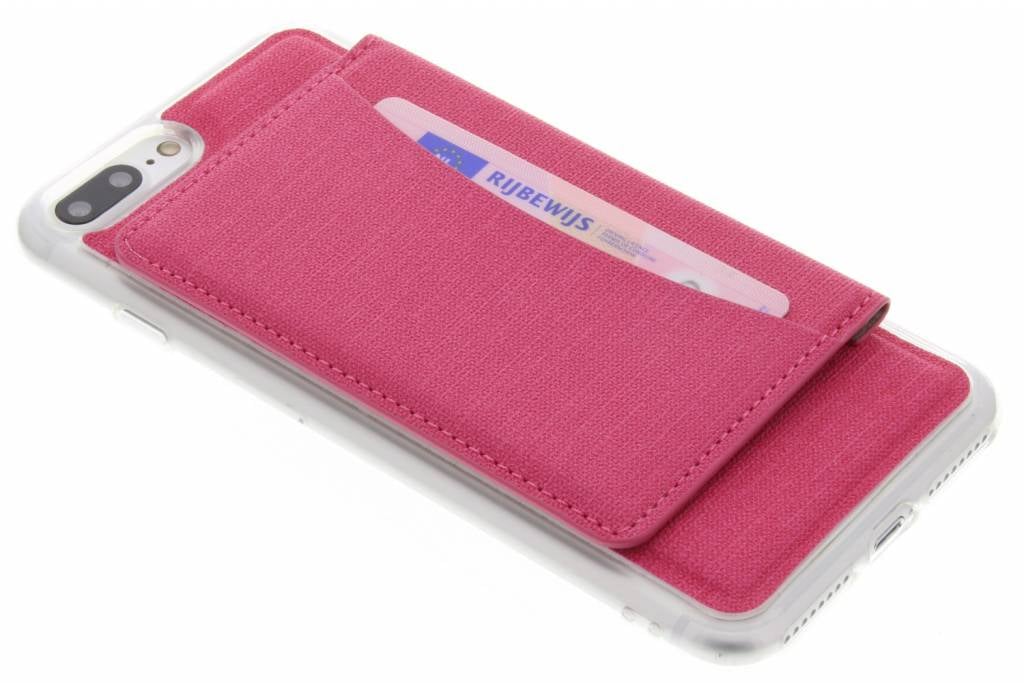 Image of Fuchsia TPU hoesje met pasjeshouder voor de iPhone 7 Plus