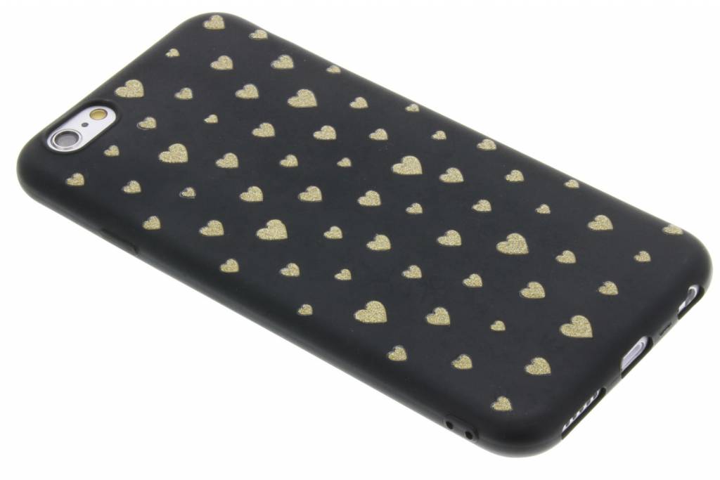 Image of Gouden hartjes glitter design TPU case voor de iPhone 6 / 6s