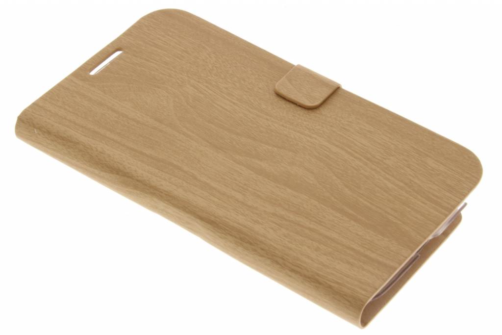 Image of Lichtbruine hout design booktype hoes voor de Samsung Galaxy Note 2