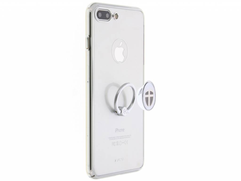 Image of Zilver transparant hardcase hoesje met ring voor de iPhone 7 Plus