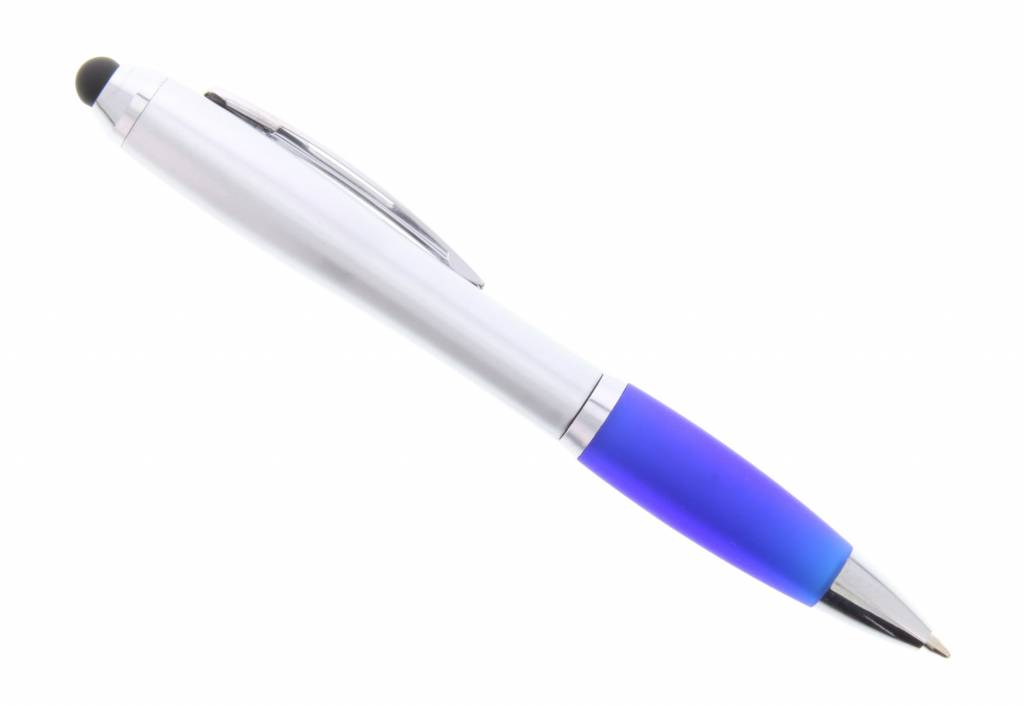 Image of Blauwe touch stylus met balpen