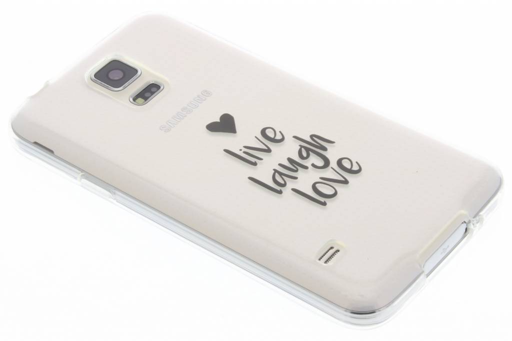 Image of Quote design Live Laugh Love TPU hoesje voor de Galaxy S5 (Plus) / Neo