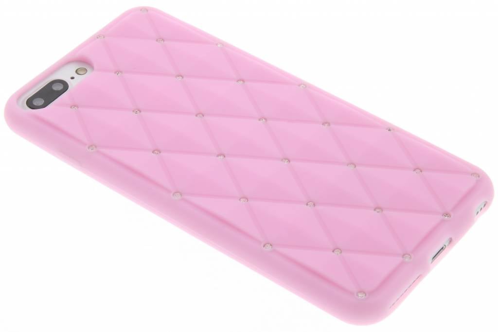 Image of Roze siliconen hoesje met strass voor de iPhone 7 Plus