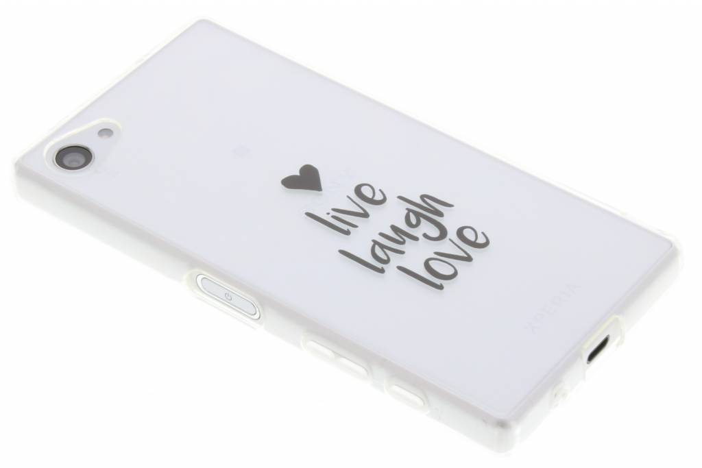 Image of Quote design Live Laugh Love TPU hoesje voor de Sony Xperia Z5 Compact