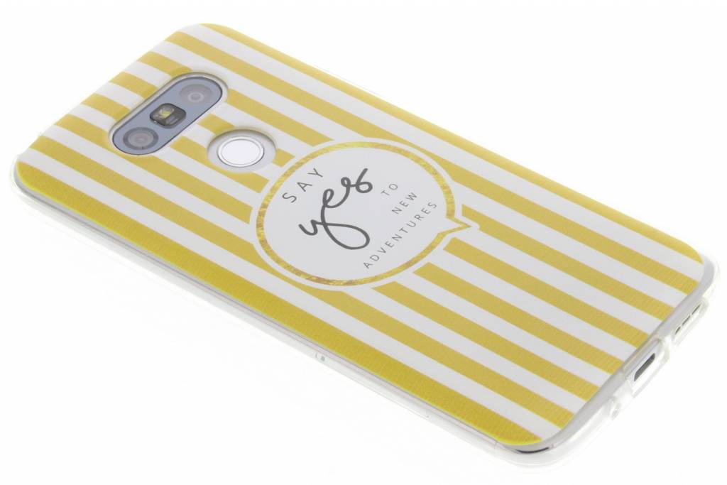 Image of Quote design Say Yes Mosterdgeel TPU hoesje voor de LG G5 (SE)