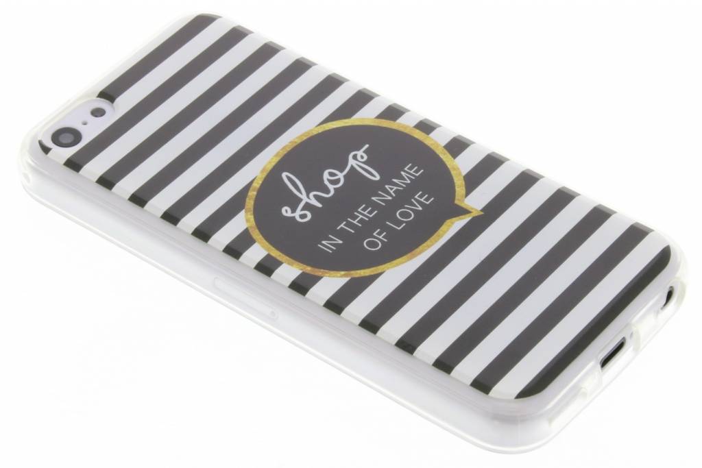 Image of Quote design Shop Love Strepen TPU hoesje voor de iPhone 5c