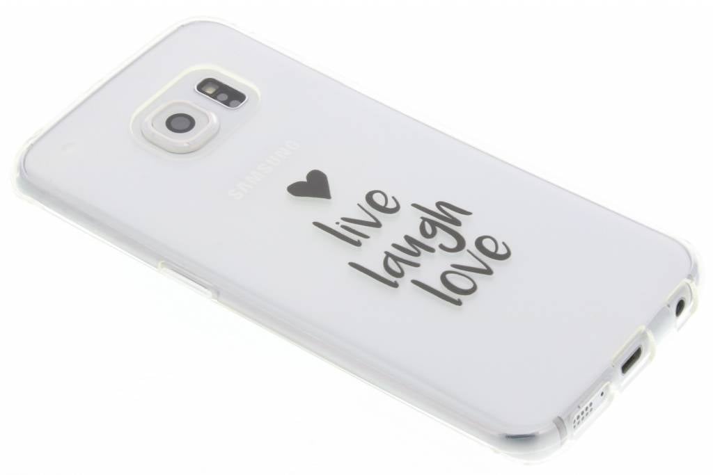 Image of Quote design Live Laugh Love TPU hoesje voor de Samsung Galaxy S6 Edge