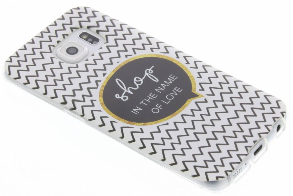 Image of Quote design Shop Love ZigZag TPU hoesje voor de Samsung Galaxy S6 Edge