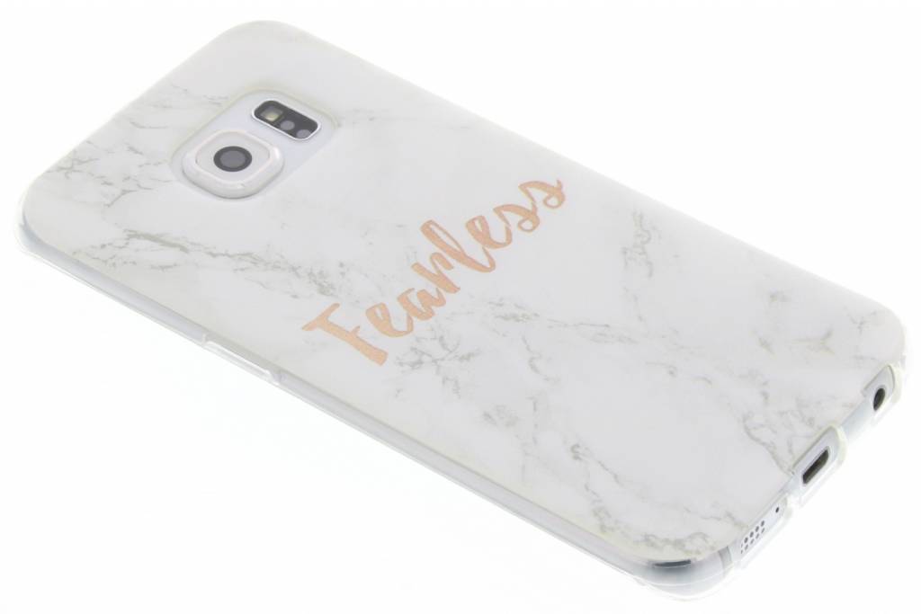 Image of Quote marmer design Fearless TPU hoesje voor de Samsung Galaxy S6 Edge