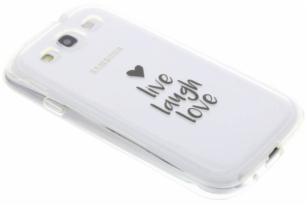 Image of Quote design Live Laugh Love TPU hoesje voor de Samsung Galaxy S3 / Neo